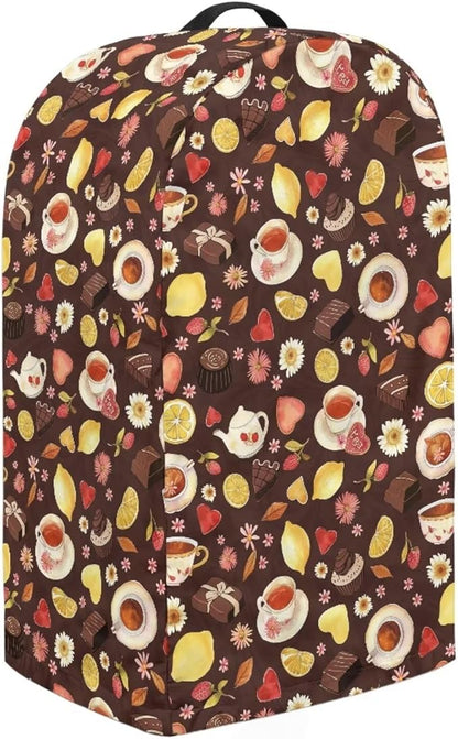 Lemons Chocolates Tea Blender Dust Cover Brown Food Processor Cover Coffee Machine Appliance Covers for Kitchen Counter Blender Covers for Kitchen Machine