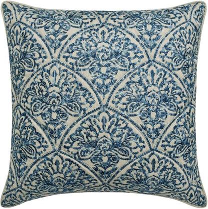 The HomeCentric King/Queen/Twin Blue Designer CA King 86"x18" Bed Runner Without Pillow Cover, Embroidery, Quilted Bed Scarf on Cotton Fabric - Farzeen Blue