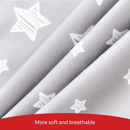Bassinet Sheets & Waterproof Bassinet Mattress Pad Protector 4 Pack Set, Viscose Terry, Universal Fit for Oval, Hourglass and Rectangular Mattress, Grey & White