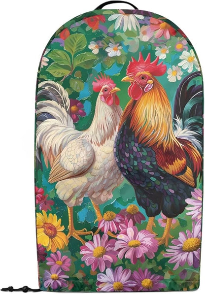 Rooster Flower Blender Dust Cover Stand Mixer or Coffee Maker Appliance Covers, Anti Fingerprint Polyester Dust Proof Stain Resistant Blender Cover for Home Kitchen