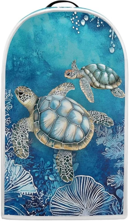 Talayituse Turtle Water Plants Print Blender Dust Cover, Fingerprint Protection Cover for Stand Mixer or Coffee Machine, Home Kitchen Appliance Covers for Stain Dust Resistant Supplies