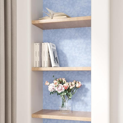 Light Blue Self Adhesive Velvet Flocking Liner for Jewelry Box Dresser 15.7"x118" Soft Felt Drawer Liner Roll Removable Felt Fabric Wallpaper Velvet Contact Paper for Cabinets Shelf Liners