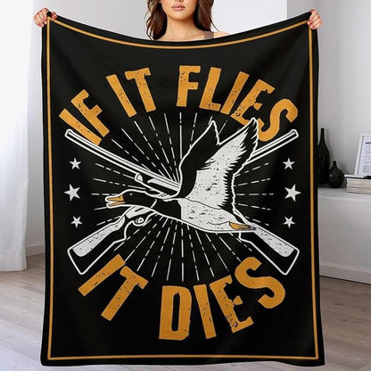 Goose Hunting Blanket Hunting Gifts for Men Goose Hunting Accessories Hunting Throw Blanket for Adults Soft Warm Cozy Fleece Blanket for Couch Sofa Bed 50"x60"
