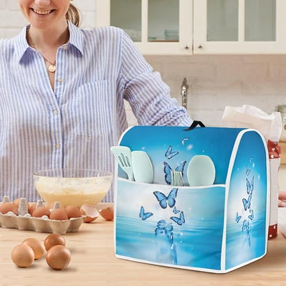 Butterfly Stand Mixer Cover Dust Protective Blue Stand Mixer Covers For Kitchen Aid 4.5-5 Quart Mixers Dustproof Cloth Cover for Small Appliance Protector 2025