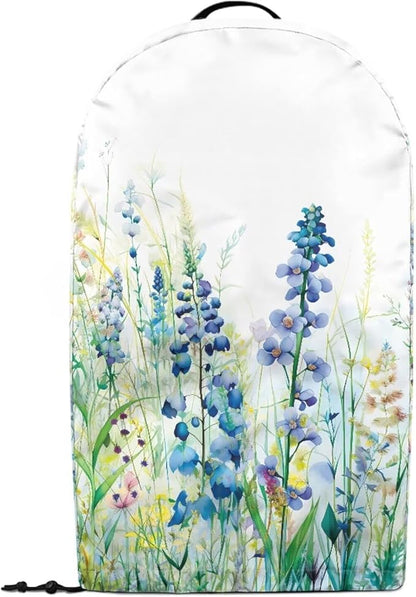 Blue Lavender Floral Kitchen Blender Cover Food Processor Dust Cover with Drawstring and Top Handle, Dust Protection Easy to Clean Small Appliance Coffee Maker Cover Juicer Cover
