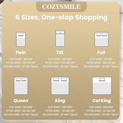 Queen Sheet Set - 4 Piece Silky Soft Breathable Bed Sheet Set, 16" Deep Pocket Queen Sheets Sets Clearance Hotel Luxury Wrinkle Free Easy Care Bedding Sheets, White