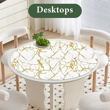 Drawer and Shelf Liner for Kitchen Cabinet Non Slip Waterproof Shelf Paper 17.5 in X 20 Ft Non Adhesive Refrigerator Liners Gold White Marble Easy Liners for Bathroom Cupboard