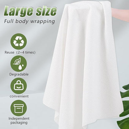 Disposable Bath Towels, 5pack 55" x 27.5" Ultra-Soft and Quick Dry Bath Towel, Portable Salon Towels for Travel Sauna Spa Beach Gym