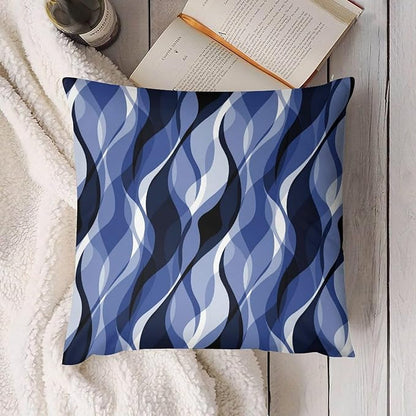 Navy Blue Throw Pillow Covers Modern Abstract Black and Blue Striped Decorations for Bedroom Living Room Farmhouse Sofa Pillows Bed Couch 18x18 Inch