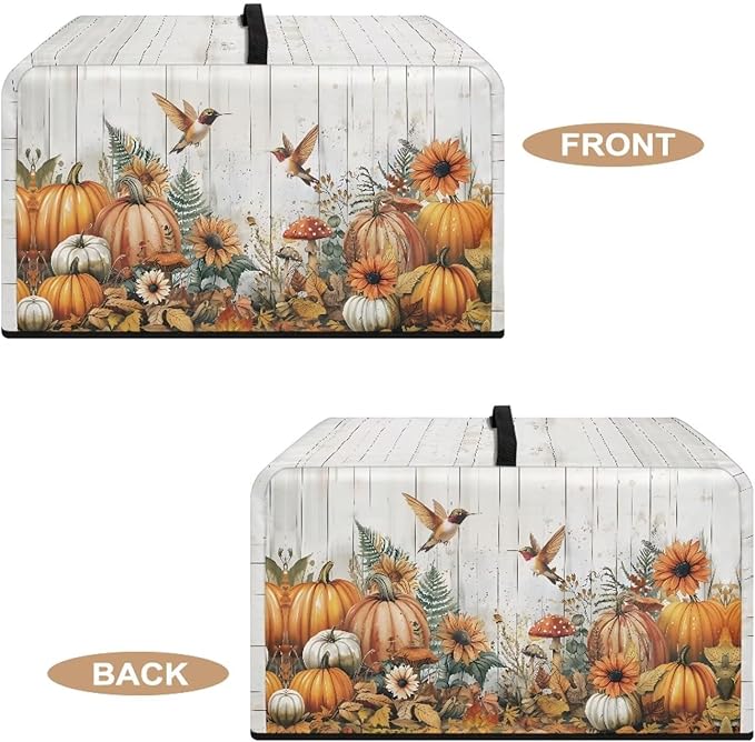 Microwave Oven Dust Cover, Thanksgiving Hummingbird Polyester Dust Cover for Microwave Oven for Most Microwaves Oven Cloth Covers Waterproof Microwaves Dusts Covers Anti-Scratch