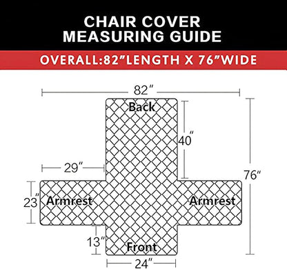 Easy-Going Chair Sofa Slipcover Reversible Sofa Cover Water Resistant Couch Cover Furniture Protector Cover with Elastic Straps for Pets Kids Children Dog Cat (Chair, Orange/Black)