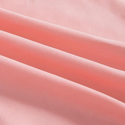 Bed Skirt Queen Size, Ruffled Bed Skirts with Split Corners, 12 Inch Drop Dust Ruffle Bed Skirt with Platform, 12 Inch, Peach, Queen