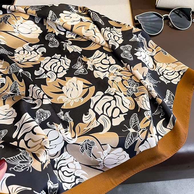 Fashion Scarves Scarf 100% Silk Feeling Scarf Silk Like Scarves Long Lightweight Sunscreen Shawls for Women