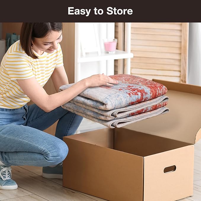 50"x60" Modern Abstract Office Chair Rug, Easy to Clean Computer Chair Rug, Under Desk Rugs for Home Office, Desk Rugs for Rolling Chairs, Floor Mat for Hardwood Floors, Desks Carpet for Tile Floor