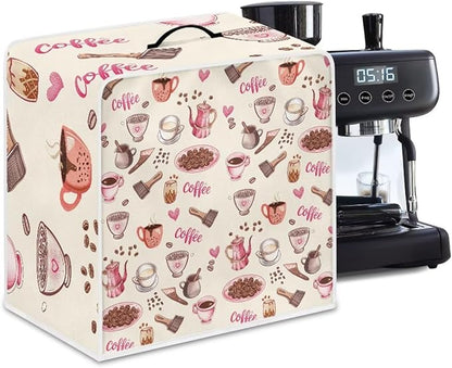 Coffee Maker Cover - Waterproof Foldable Coffee Machine Dust Cover - Washable Foldable Kitchen Appliance Protector