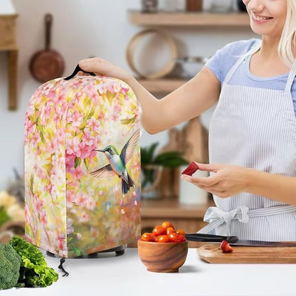 Birds Flower Blender Dust Cover Stand Mixer or Coffee Maker Appliance Covers with Drawstring Anti Fingerprint Polyester Dust Stain Resistant Blender Cover for Home Kitchen