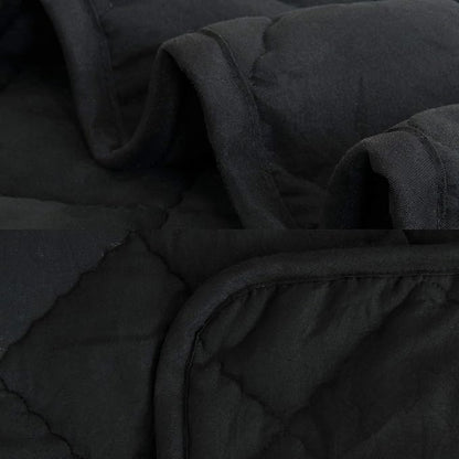NTBAY Down Alternative Toddler Comforter, Lightweight and Warm Solid Color Baby Crib Quilted Blanket, 39x47 inches, Black