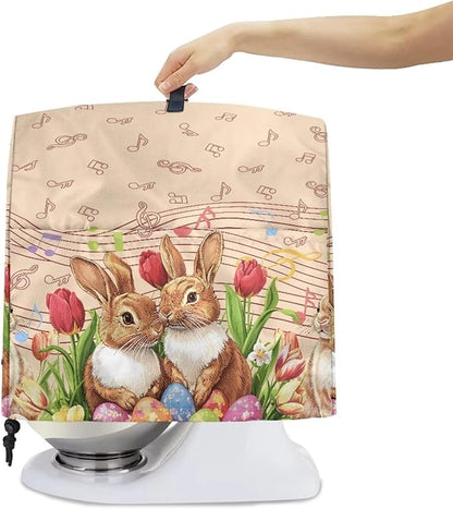 Generic Cute Rabbit Stand Mixer Cover for Easter Decor, Kitchen Dust Cover, 4.5-5 Quart, Lightweight, Waterproof, Polyester, Drawstring Closure, Rabbit Color