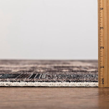 Keen Home Design 2x7 Rug - Machine Washable Runner Rug with Non-Slip Backing, Ideal for Hallway, Entryway, Kitchen, Laundry Room - Vintage, Easy Clean, Durable, Low Pile Rug - (2'6" x 7')