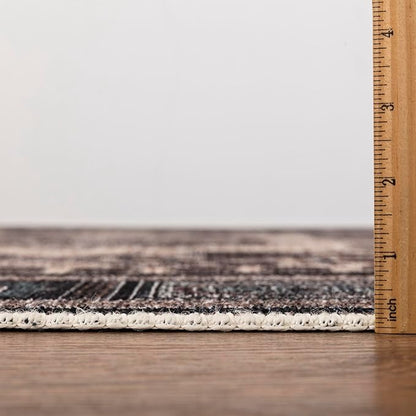 Keen Home Design 10x14 Rug - Machine Washable Area Rug with Non-Slip Backing, Ideal for Living Room, Dining Room, Bedroom - Vintage, Easy Clean, Durable, Low Pile Rug - (9'7" x 14')