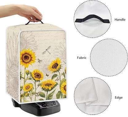 Mumeson 04-Sunflower Coffee Maker Cover Dustproof Waterproof Fabric Small Kitchen Appliances Covers Stand Mixer or Coffee Machine Fingerprint Protection Cover