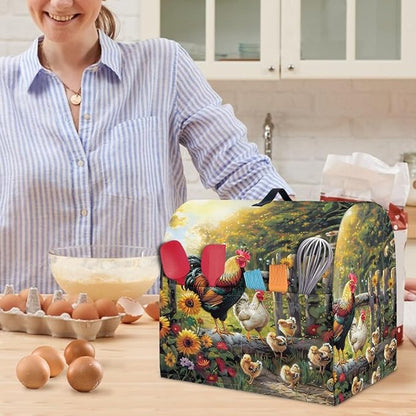Stand Mixer Cover Waterproof Mixer Dust Cover Fits All Tilt Head & Bowl Lift Models Rooster Sunflower Kitchen Aid Mixer Covers Protector Dust Covers