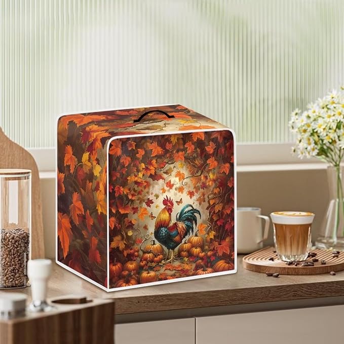 Coffee Maker Cover Protector, Christmas Santa Claus Coffee Machine Dust Cover, Washable Foldable Xmas Decor