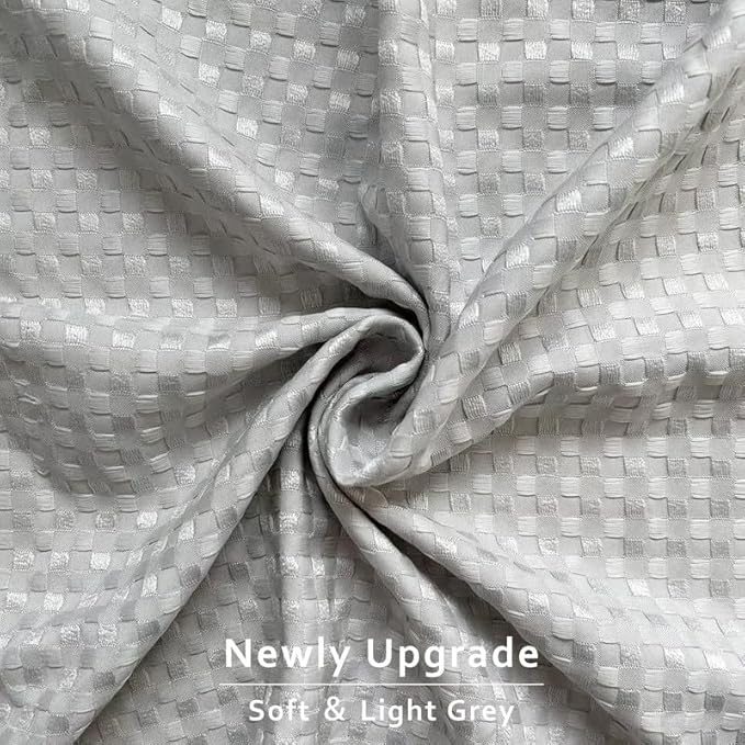 MIYE Pleated Waffle Weave Bed Skirt, Tailored Dust Ruffle 14 Inch Drop Easy Fit, Machine Washable (Light Grey, Full - 14" Drop)