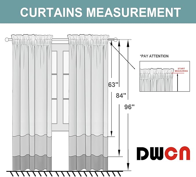 DWCN Beige Blackout Curtains for Bedroom – Rod Pocket Thermal Insulated Energy Saving Drapes for Living Room and Bedroom, W 42 x L 45 Inch, 2 Panels