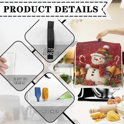 Christmas Stand Mixer Cover 4.5-5Qt Cute Mixer Cover Washable Anti-Stain Appliance Covers for Kitchen Counter Mixer Parts & Accessories Christmas Decor Gift for Holiday