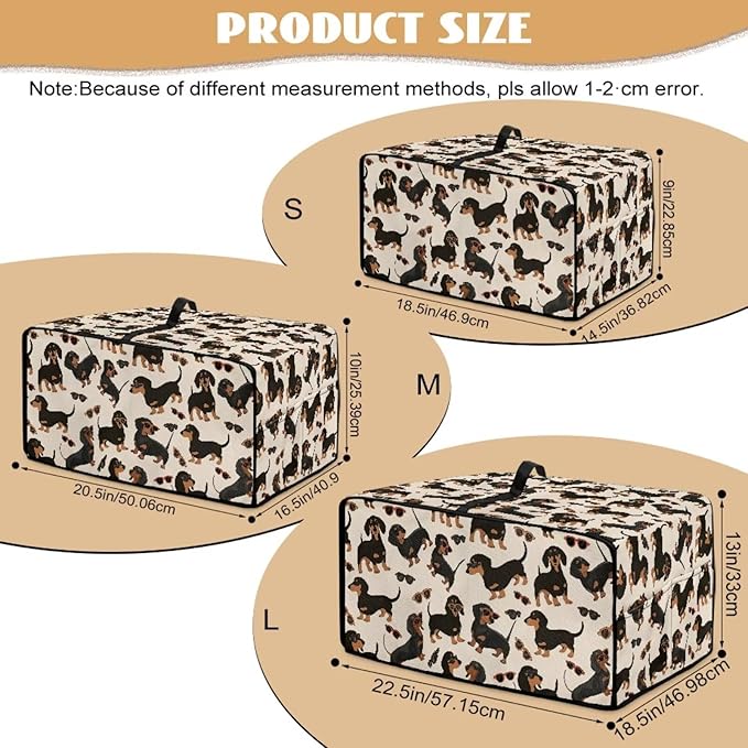 Air Fryer Toaster Oven Dust Cover Protective Microwave Oven Cover with Pockets, Dust-proof Countertop Appliance Protector, L, 18.5" x 22.5" x 13", Dachshund Dog Sunglasses Print