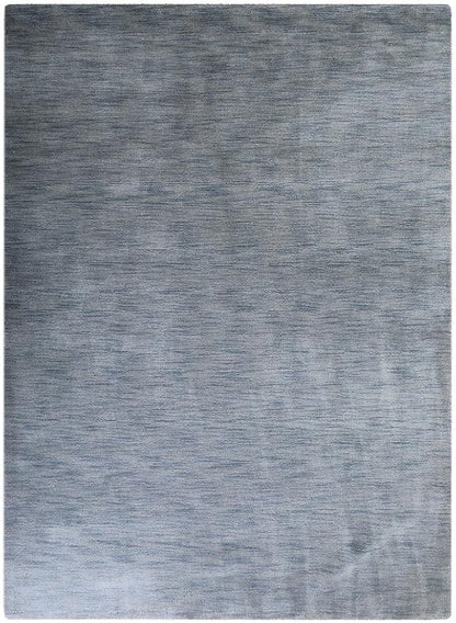 Hand Knotted Loom Wool ECO-Friendly Area Rugs - 10'x13', Rectangle, Light Blue Color, Solid Plain Design, High Pile Thick Handmade Anti Skid Rugs for Living Room (L00111)