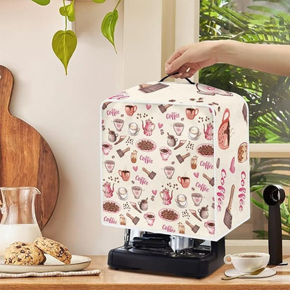 Coffee Maker Cover - Waterproof Foldable Coffee Machine Dust Cover - Washable Foldable Kitchen Appliance Protector