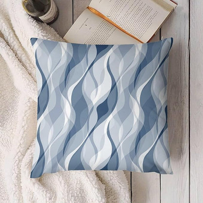 Light Blue Throw Pillow Covers Modern Abstract Blue and Grey Striped Decorations for Bedroom Living Room Farmhouse Sofa Pillows Bed Couch 18x18 Inch