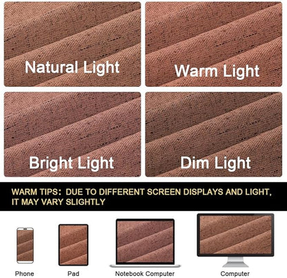 PrinceDeco Blackout Curtains for Bedroom 100% Absolutely Blackout Linen Look Curtain Draperies Anti-Rust Grommet, Thermal Insulated with White Liner, 2 Panels Set,52" W x 84" L,Washed Spice