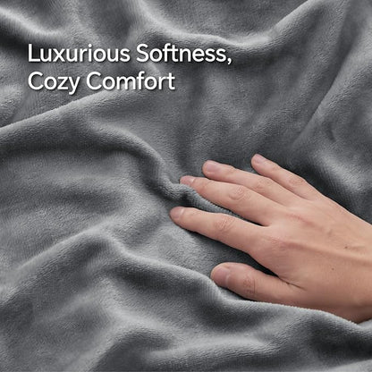 BEDELITE Velvet Pillow Covers 26x26 with Zipper, 2 Pack Super Soft Square Pillow Covers for Bedroom, Sofa, Couch,Luxury Cozy Fleece Pillowcases for All Seasons(26x26 Inches, Grey)