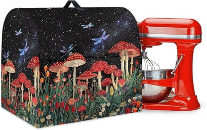 Mushroom Dragonfly Mixer Covers Stand Mixer Dustproof Cover Compatible with Kitchen Aid Mixer Washable Stand Mixer Covers for 4.5-5 Qt Mixer