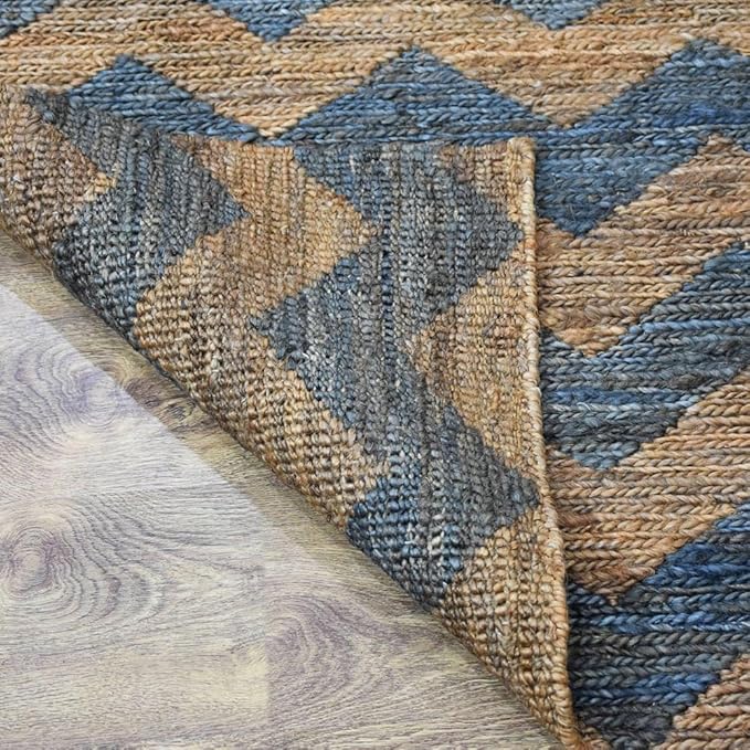Rugsotic Carpets Hand Woven Flat Weave Kilim Wool ECO-Friendly Area Rugs - 9'x12', Rectangle Shape, Gold Color, Solid Plain Design, Low Pile Handmade Area Rugs for Living Room, Bed Room (D00111)