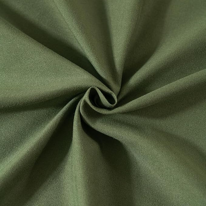 TSUTOMI Green Bed Skirt King Size Ruffled Bed Skirt with Split Corners, King Bed Skirt 12 Inch Drop, King Size Bed Skirt Green for Ruffled Bed Skirt with Split Corners, Bed Skirt King Size