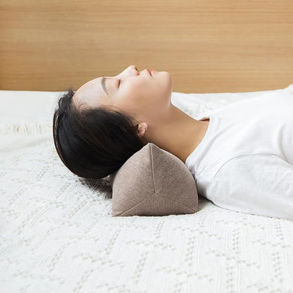 Buckwheat Neck Support Pillow Cervical Neck Cylinder Bolster Pillow,Buckwheat Hulls Adjustable Roll Pillow,Neck Pain Relief for Back and Side Sleepers Round Pillows for Lunch Break Brown, 6*15 inch