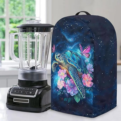 Blender Cover Kitchen Appliance Anti Fingerprint Dust Proof Stain Resistant Coffee Maker Food Processor Stand Mixer Cover for Home Kitchen Decor Hibiscus Floral Sea Turtle