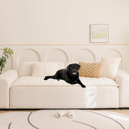 Mivnue Pet Couch Cover, Couch Covers for Dogs, Washable Dog Sofa Covers Couch Protector, Fuzzy Non Slip Couch Slipcover Pet Friendly