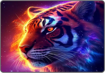 Galaxy Tiger Rug Large 3D Fierce Tigers Area Rugs for Bedroom Living Room Playroom Gameroom Boys Kids Fire Glitter Carpet Throw Rugs Floor Mat 71 in x 47 in