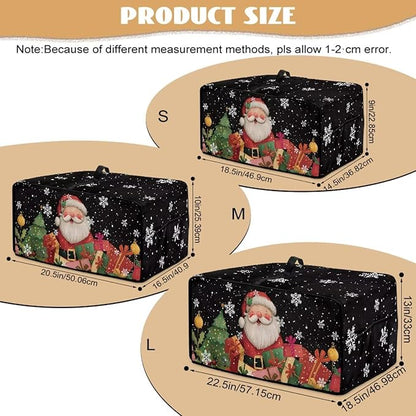 Toaster Oven Cover Dust-Proof Countertop Convection Oven Cover Protective Smart Microwave Oven Accessories and Decor, S, Santa Claus Snowflake Black Christmas Decor