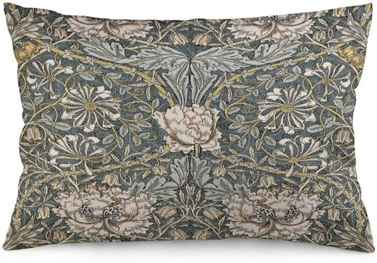 Pimpernel William Morris Throw Pillow Covers 12x20 Inch Aesthetic Pillow Velvet Decorative Pillowcase Home Decor Living Room Cushion Case for Bed Sofa Couch