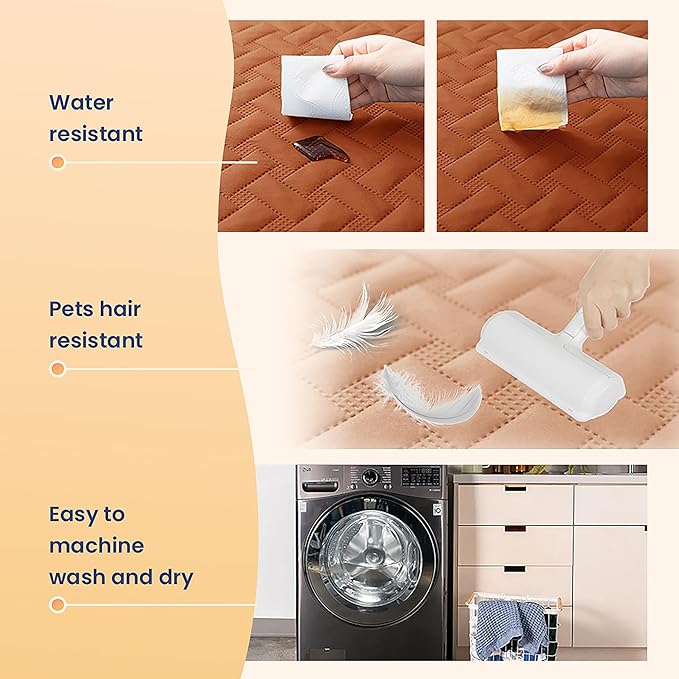 gogobunny 100% Double Sided Waterproof Dog Blanket Soft Pet Bed Cover Reversible Protect Furniture Couch Sofa Car for Puppy Cat Kids (Dark Pumpkin/Light Pumpkin, 52x82 Inch (Pack of 1))