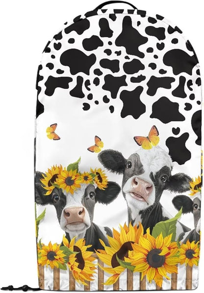 Cow Sunflower Blender Dust Covers with Drawstring, Stand Mixer or Coffee Maker Appliance Cover, Anti Fingerprint Dust Proof Stain Resistant Blender Cover for Home Kitchen