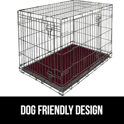GORILLA GRIP SOAKSTOPPER Dog Door Mat, 60x36 Machine Washable Rug Absorbent Doormat Captures Moisture Mud Dirt, Quick Dry Soft Chenille Entryway Rugs Indoor Entrance Mats for Dog Paws, Burgundy