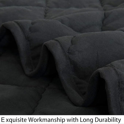 NTBAY Down Alternative Oversized Toddler Comforter, Super Soft and Warm Solid Color Baby Crib Quilted Blanket, 43x60 inches, Black