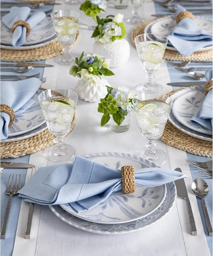 Solino Home Linen White Table Runner 72 Inches Long - 100% Pure Linen Hemstitch Table Runner 14 x 72 Inch for Dresser, Dining, Holiday, Christmas, New Year - Classic Hemstitch